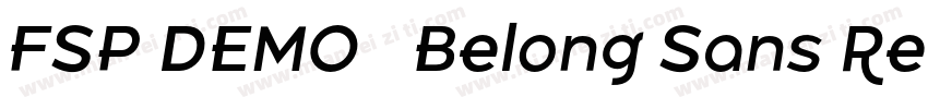 FSP DEMO   Belong Sans Regular字体转换
